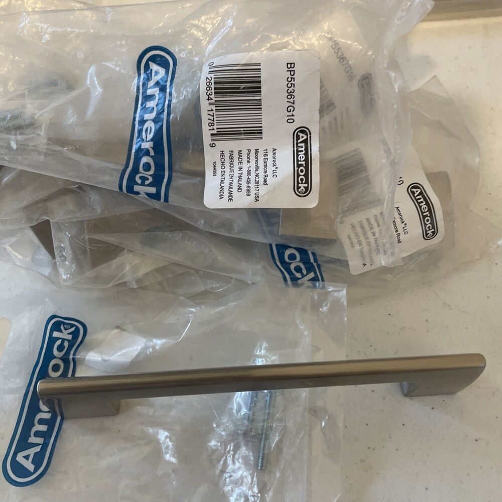 Amerock BP55346G10 Revitalize 5-1/16" Satin Nickel Drawer Pull Lot Of 8 NEW